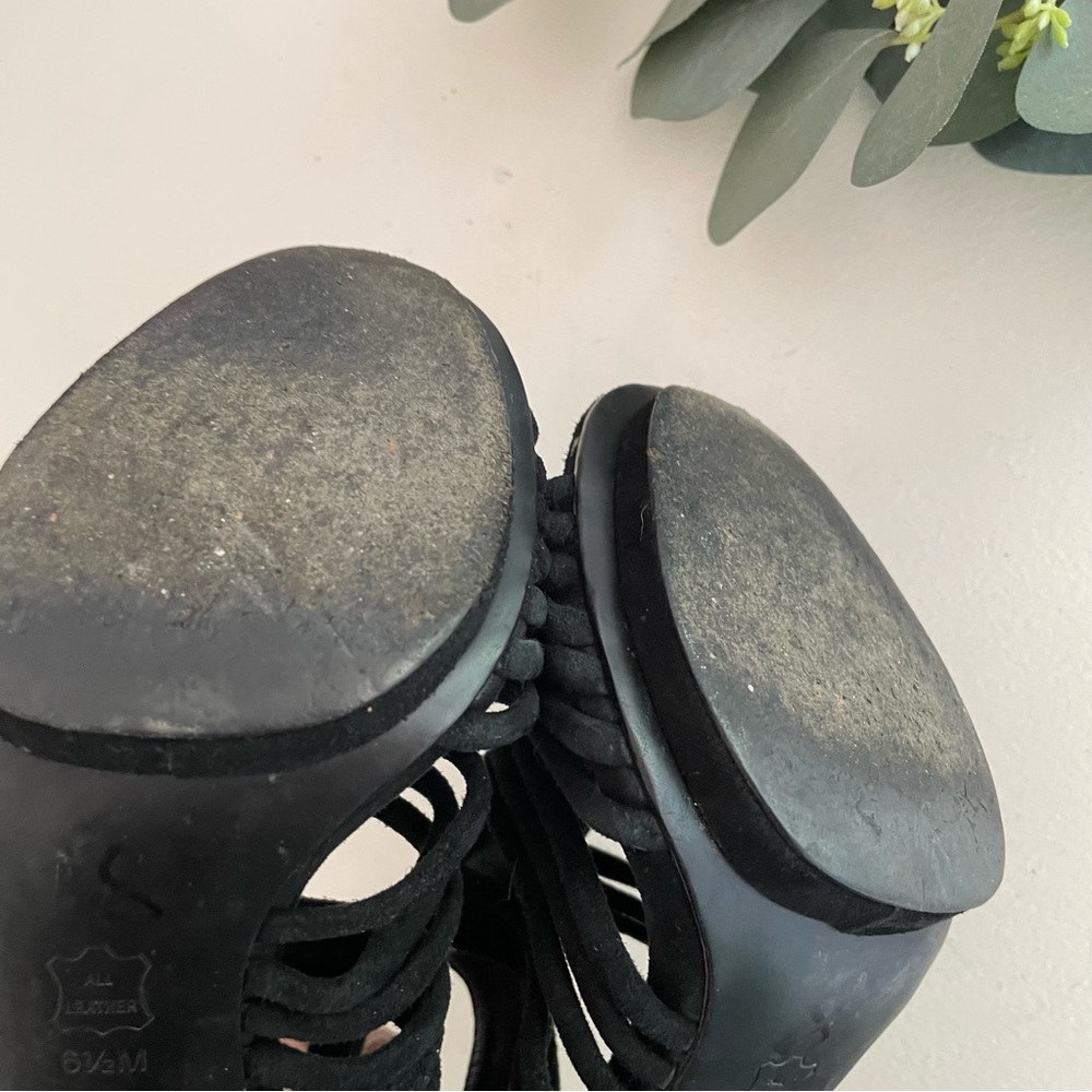 Tory Burch Sigourney Caged Suede Heels - Picture 11 of 12